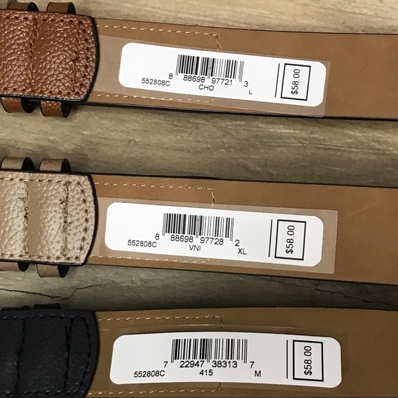 Michael Kors Triple Loop Logo Belt - Picture 8 of 9